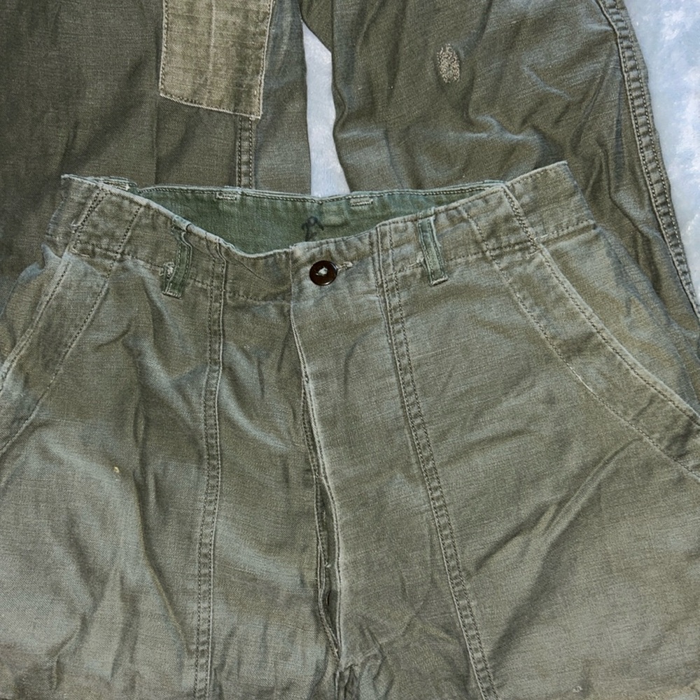 Green High wasted Cargo pants